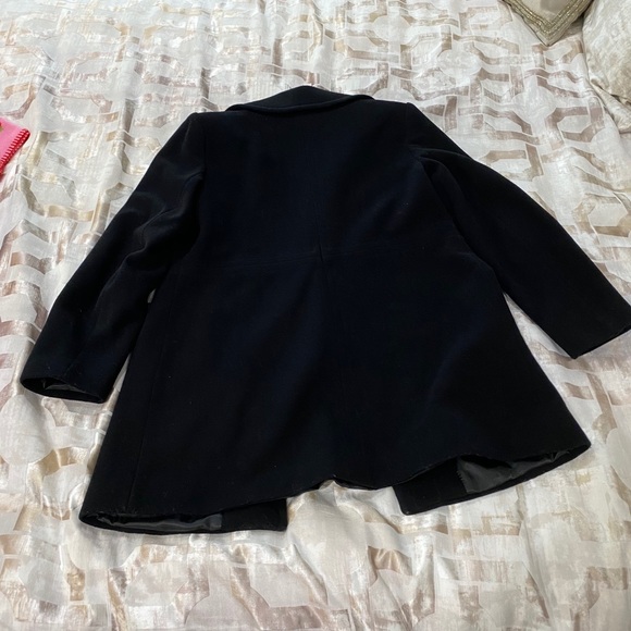 Anne Klein Black Wool Coat PL - Picture 3 of 7